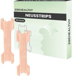 2BEHEALTHY Bandelettes nasales universelles - 50 pièces - Plaques nasales anti-ronflement / écarteur nasal - Beige