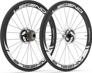 Paire de Roues Legend Wheels 40P Premium⁴ - 12X100 - 12X142mm - Disc Centerlock - Campagnolo