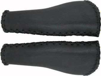 VELO Grips Cuir Ergo 135 Noir (Paire)