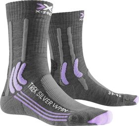 X-SOCKS Trek Silver Socken Damen Grau/Lavendel