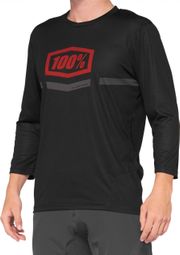 100% Airmatic Jersey 3/4 Sleeves Jersey Black / Red