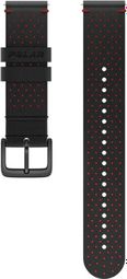 Polar Leather Wristband 20mm Black / Red