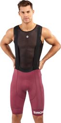 Cuissard vélo court homme Cyclisme BX Bionaz Bordeaux