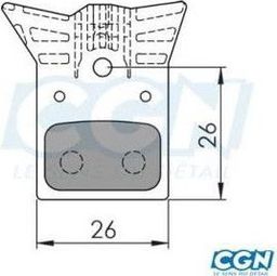 Plaquette frein route 45 clarks organique adapt. Shimano (pr)