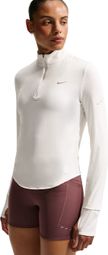 Maglia Nike Swift da donna con zip a 1/4, bianca