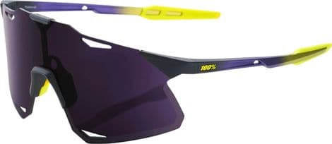 100% Hypercraft Glasses - Matte Metallic Digital Brights - Dark Purple Lenses