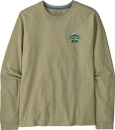 Patagonia Great Waves Responsibili-Tee T-shirt met lange mouwen, groen, heren