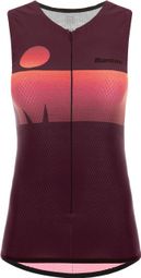 Maillot de triatlón sin mangas Santini X Ironman Audax Aero para mujer