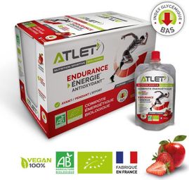 Compote énergétique bio pomme fraise 100g