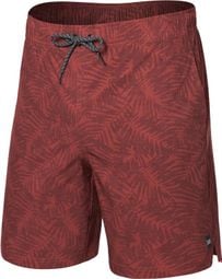 Saxx Multi-Sport 2N1 7in Palm Camo Shorts - Red