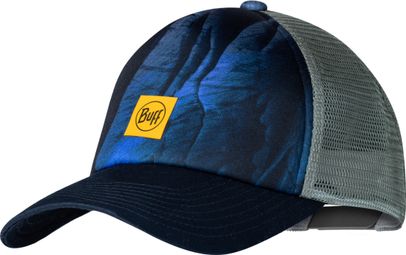 Unisex Buff Trucker Logo Cap Blauw/Grijs