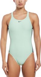 Nike Swim Fusion Logo Tape Green Women's Swimsuit
