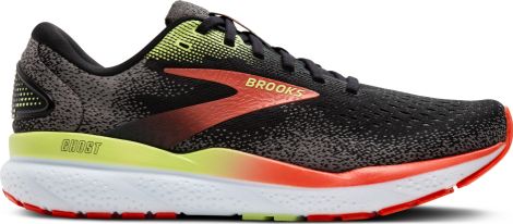 Chaussures Running Brooks Ghost 16 Large 2E Noir/Rouge/Vert Homme