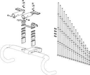 Prolongateur Cube Bracket Set pour Handlebar Litening Aero