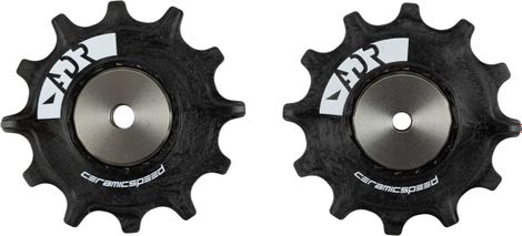 Pair of Ceramicspeed Alpha Rollers for SRAM Red D1, Force D2/D1, and Rival E1/D1 (Black)