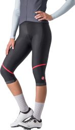 Cuissard 3/4 Femme Castelli Vélocissima Thermal Noir/Rouge