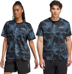 adidas Terrex National Geographic Camo/Black Unisex T-shirt met korte mouwen