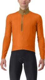 Castelli Entrata Thermal Orange Long Sleeve Jersey