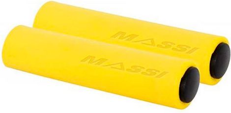 Pair of Massi Silicone Grips Matte Yellow