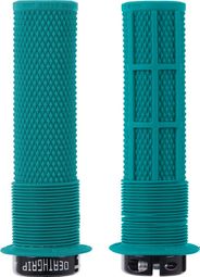 Paar DMR DeathGrip Thin Grips met Tribe Blue Flanges