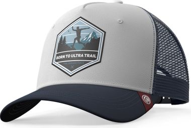 Casquette Trucker pour hommes et femmes The Indian Face Born to Ultratrail Blanc