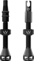 Peaty's Holeshot Fast Flow tubeless ventielen, zwart