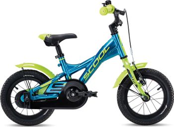 Vélo enfant S'COOL XXlite - 1 vitesse - Bleu/Citron vert