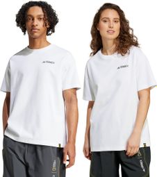 Camiseta de manga corta adidas Terrex National Geographic Blanca Unisex