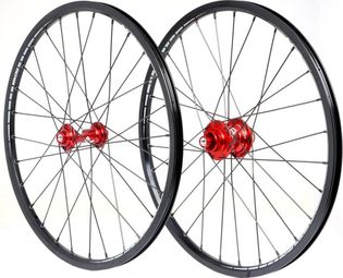 Paire de Roues Alu Expert SD M08 Disc Pride Control 28h Rouge