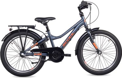 Vélo enfant S'COOL troX 20 pouces moyeu 3 vitesses - Gris foncé/Orange