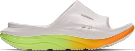 Chaussures de Récupération Hoka Ora Recovery Slide 3 Blanc/Orange/Vert Unisexe