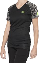 Women's Short Sleeve Jersey 100% Airmatic Jersey Black Python
