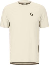 Scott Vertic Pro SL herenfietsshirt met korte mouwen, wit/bruin
