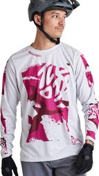 Troy Lee Designs Flowline Long Sleeve Jersey White/Pink