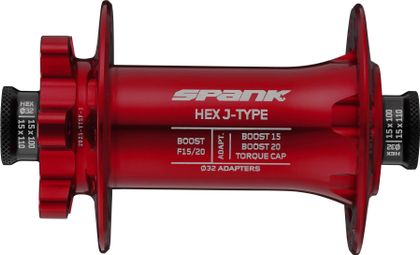 Spank HEX J-Type Boost F15 / 20/32 Loch Vorderradnabe Rot