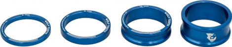 Wolf Tooth Precision Headset Spacers Kit (x4) Blue