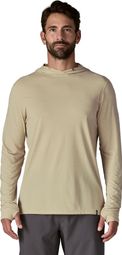T-Shirt Technique Manches Longues Patagonia Cap Cool Ultra Hoody Beige Homme
