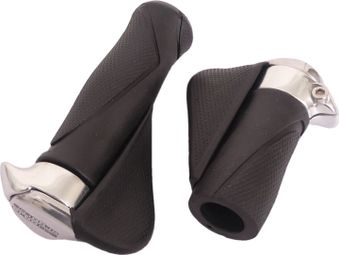 ERGOTEC Grips Mf1 Kraton / Aluminium 130 + 87 Mm - Noir