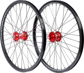 Paire de Roues Alu Expert SD M08 Disc Pride Control 36h Rouge