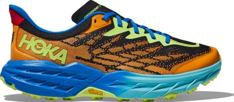 Hoka One One Speedgoat 5 Arancione Blu Verde Scarpe da Trail Uomo