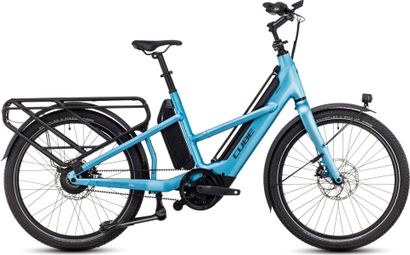 Cube Longtail Hybrid 725 Enviolo Heavy Duty 725 Wh 26'' Blue One-Size-Fits-All 160/190 cm Electric Longtail Cargo Bike - Refurbished Product