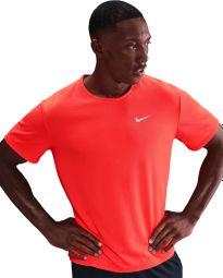 Nike Miler herenshirt rood met korte mouwen