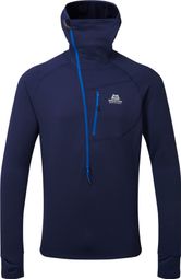 Pile da uomo Mountain Equipment Eclipse con cappuccio e zip blu