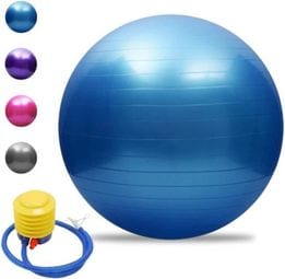 Balle de yoga Balle d'équilibre Pilates Barre de gymnastique physique Balle d'exercice physique 45 cm Bleu
