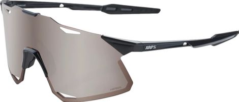 100% Hypercraft Glasses - Black Gloss - Silver Mirror Lenses Hyper