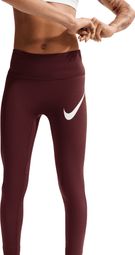 Collant 7/8 Nike Tempo Swoosh Run marroni da donna