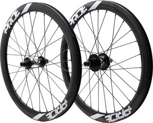 Paire de Roues Carbone Pride Gravity Gloss Expert Disc 28H Noir