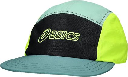 Gorra Asics 5 Paneles Verde/Amarillo