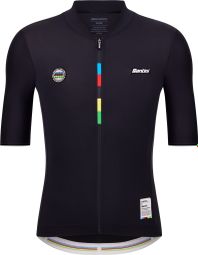 Santini Mondo UCI Kurzarmtrikot Schwarz
