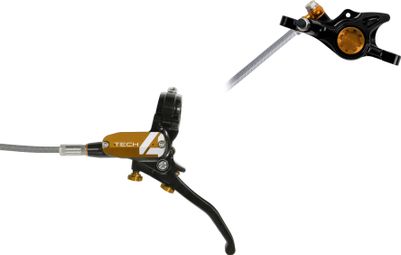Hope Tech4 X2 voorrem, zwart/brons, slang van luchtvaartkwaliteit